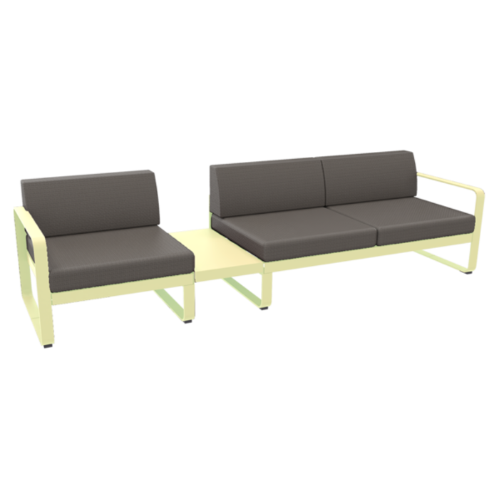 Fermob Bellevie Sofa 1A Grey Taupe Cushion