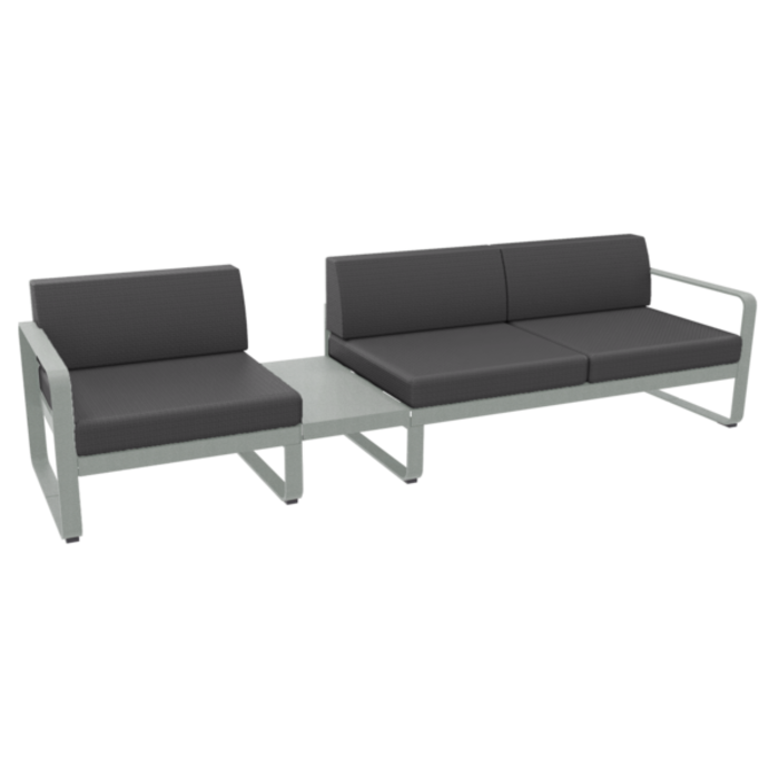 Fermob Bellevie Sofa 1A Graphite Grey Cushion