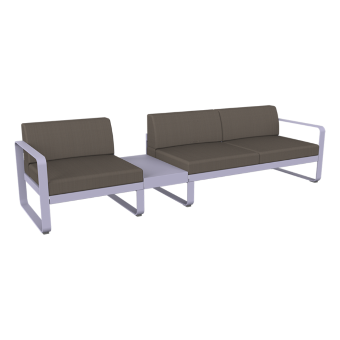 Fermob Bellevie Sofa 1A Grey Taupe Cushion