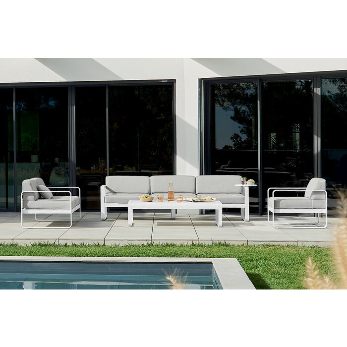 Fermob Bellevie Sofa 1A Flannel Grey Cushion