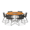 Tuinset 6x Click Dining Armchair + Circle Table 150 cm