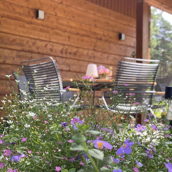 HOUE Tuinset 6x Click Dining Armchair + Circle Table 150 cm