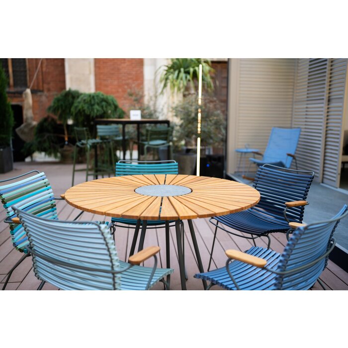 HOUE Tuinset 6x Click Dining Armchair + Circle Table 150 cm