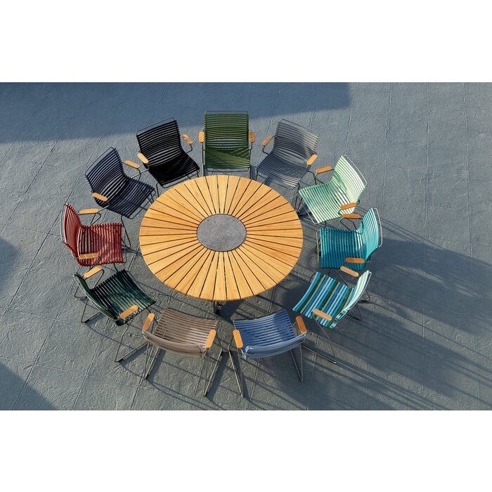 HOUE Tuinset 6x Click Dining Armchair + Circle Table 150 cm