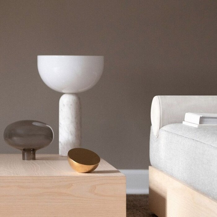 New Works. Kizu Table Lamp Large White Marble