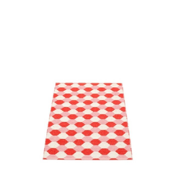 Pappelina Dana Vloerkleed Vanilla/Coral Red/Piglet