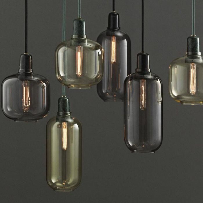 Normann Copenhagen Amp Lamp Hanglamp Large Ø11.2 Gold/Green