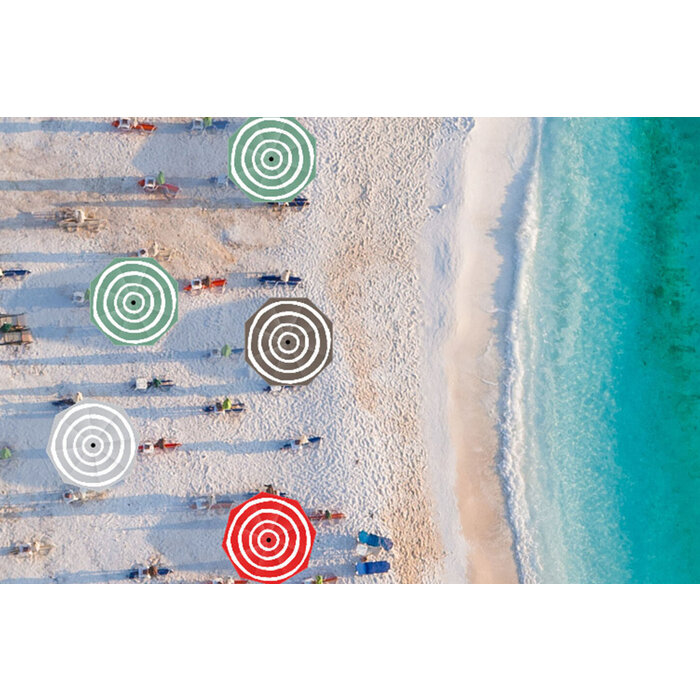 Fatboy Stripesol Parasol + Base Black Ø 350 cm