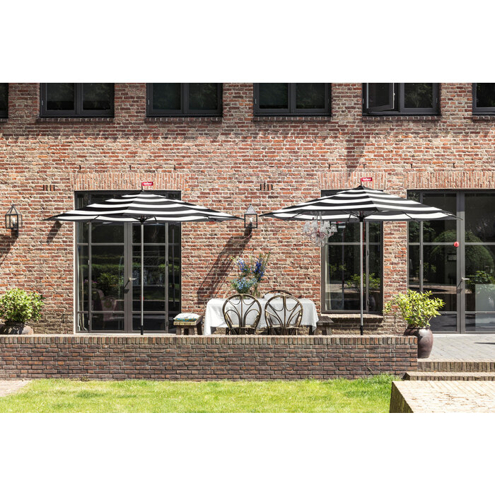 Fatboy Stripesol Parasol + Base Black Ø 350 cm