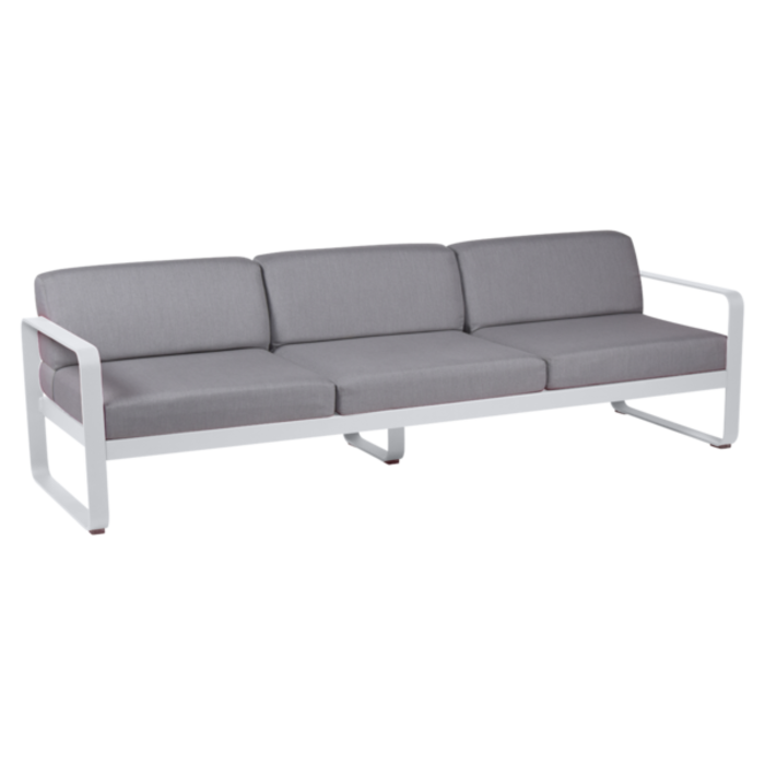 Fermob Bellevie 3-Seater Sofa Flannel Grey Cushion