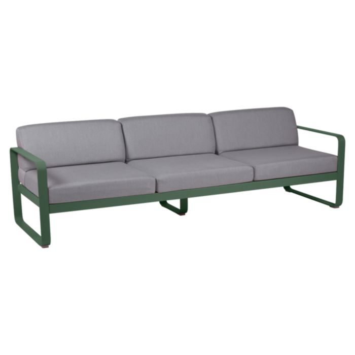 Fermob Bellevie 3-Seater Sofa Flannel Grey Cushion