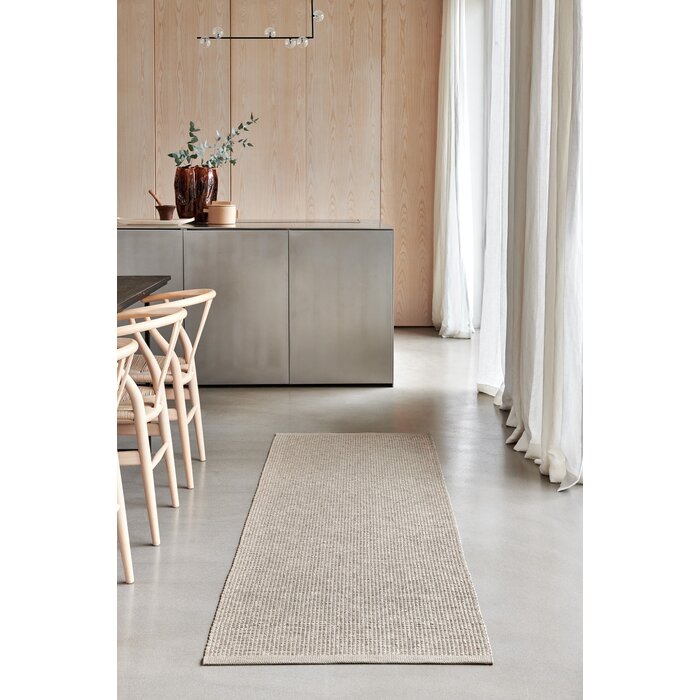 Pappelina EMM Linen Vloerkleed Potato/Beige Metallic