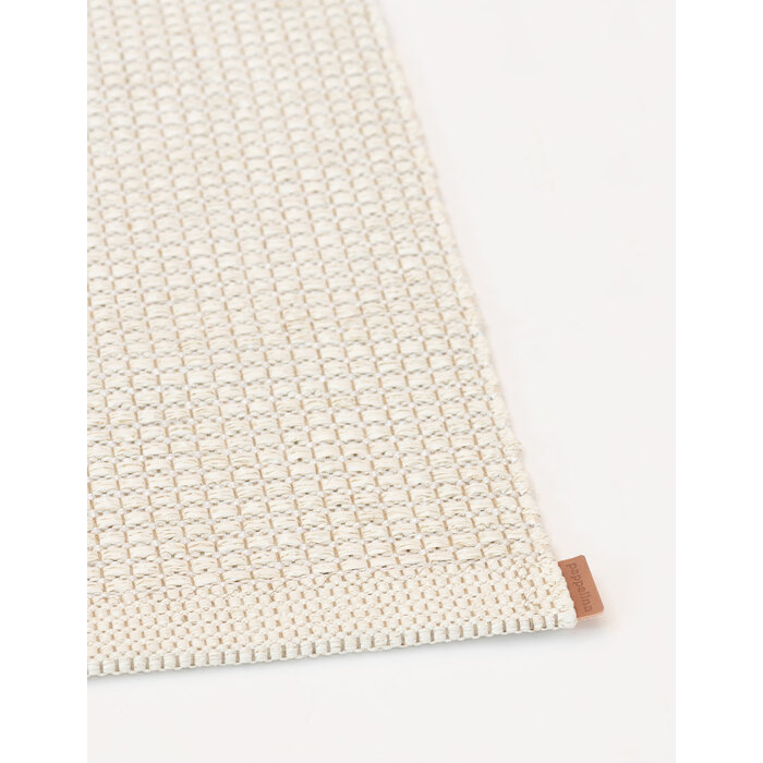 Pappelina EMM Linen Vloerkleed Vanilla/White Metallic
