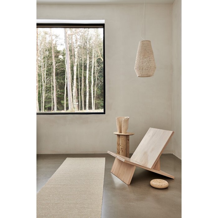 Pappelina EMM Linen Vloerkleed Vanilla/White Metallic