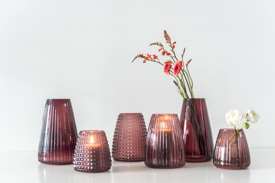 Dim Scale Small Vase Purple