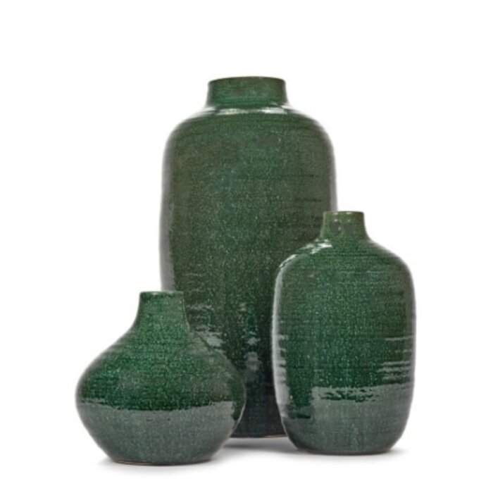 Serax Vase Dark Green Glazed Shades