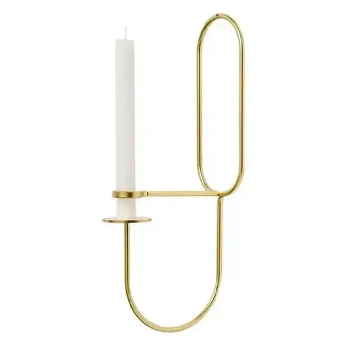 HAY Lup Candlestick Holder Wall Oblong Brass