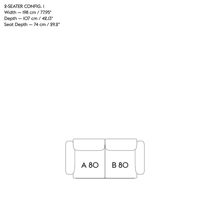 Muuto In Situ Modular 2- Seater Sofa