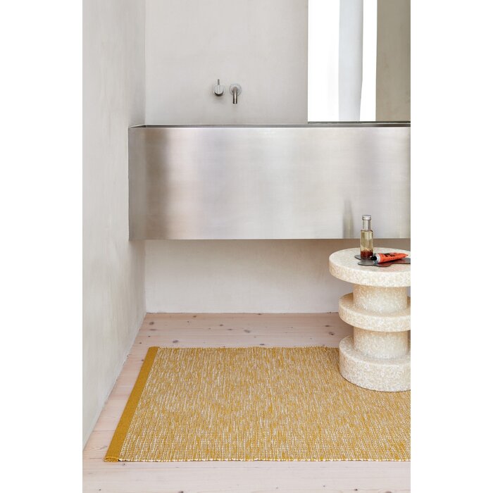 Pappelina SAM Linen Vloerkleed Mustard/Cream