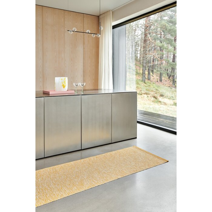 Pappelina SAM Linen Vloerkleed Mustard/Cream