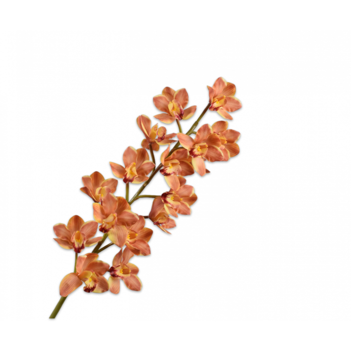 Silk-ka Cymbidium Steel Oranje/Geel 114 cm