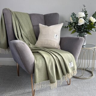 McNutt of Donegal Plaid Fern Herringbone 200 x 145 cm