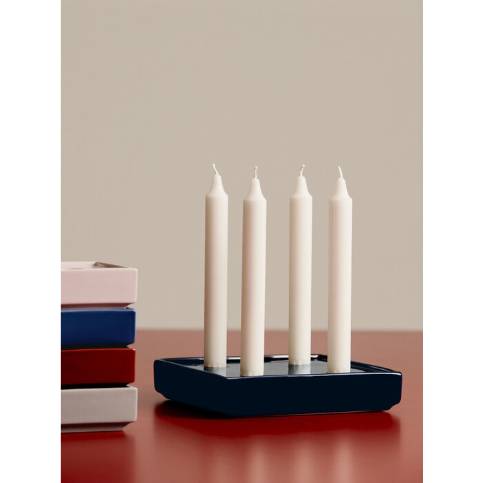 HAY Mattone Candleholder Large Dark Blue