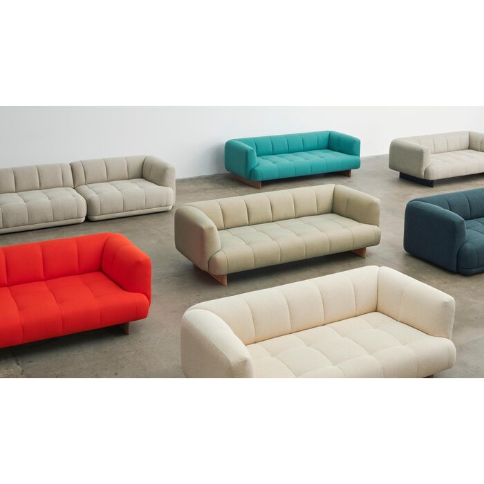 HAY Quilton Lift 2 Seater Tadao 720 with Lacquered Oak Base