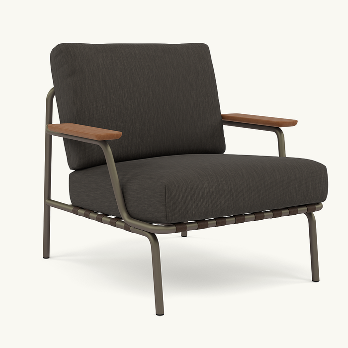 Muuto Settle Lounge Chair Taupe Frame - Ribbed Weave