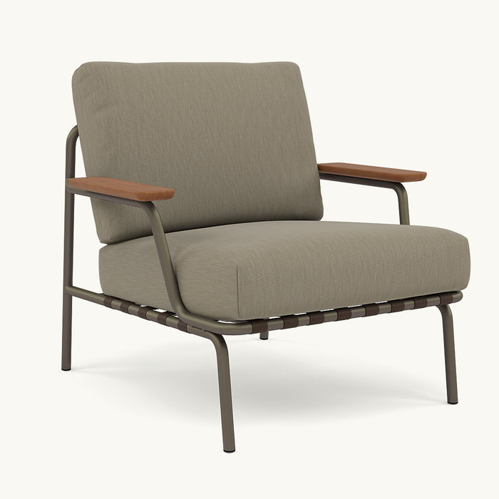 Muuto Settle Lounge Chair Taupe Frame - Ribbed Weave