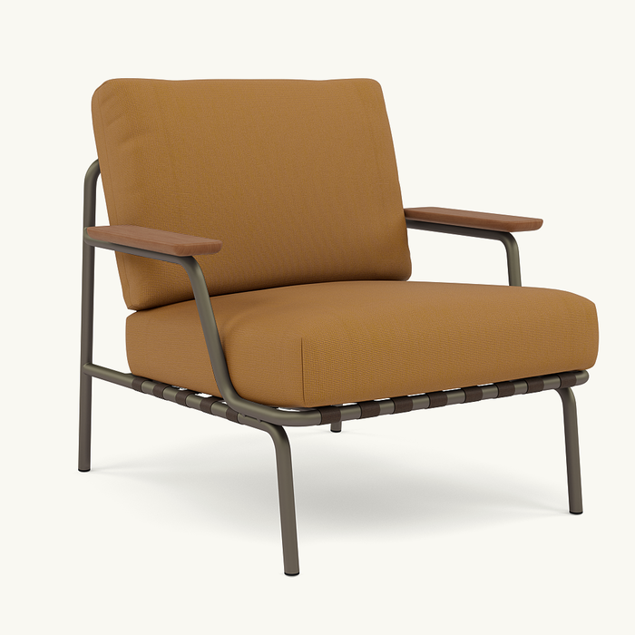 Muuto Settle Lounge Chair Taupe Frame - Ribbed Weave