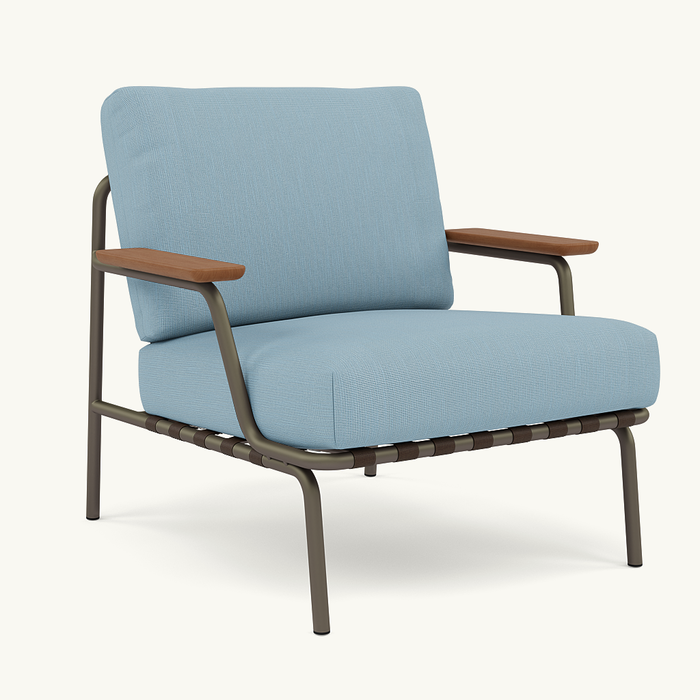 Muuto Settle Lounge Chair Taupe Frame - Ribbed Weave