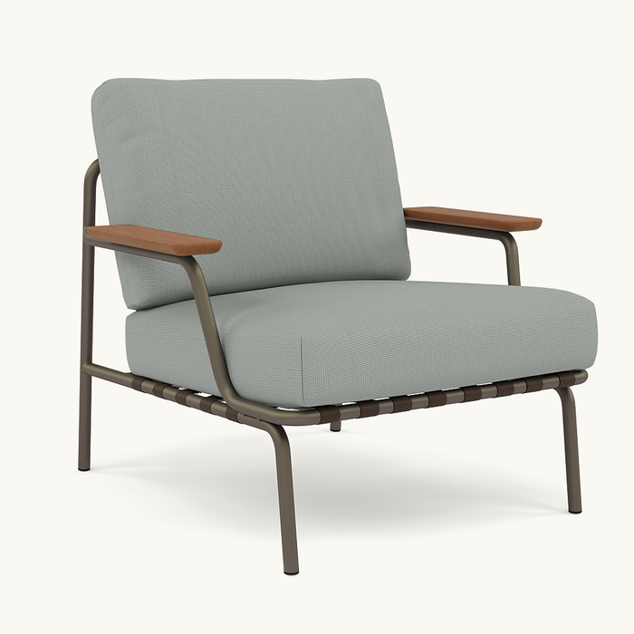 Muuto Settle Lounge Chair Taupe Frame - Ribbed Weave