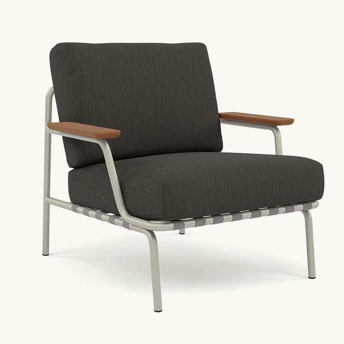 Muuto Settle Lounge Chair Grey Frame - Ribbed Weave