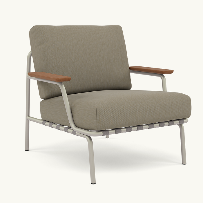 Muuto Settle Lounge Chair Grey Frame - Ribbed Weave