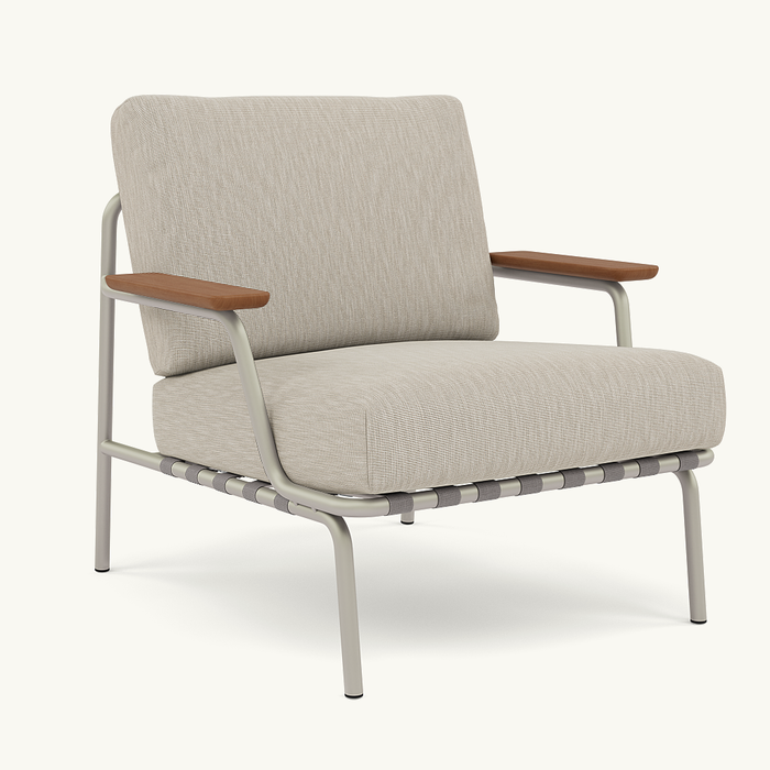 Muuto Settle Lounge Chair Grey Frame - Ribbed Weave