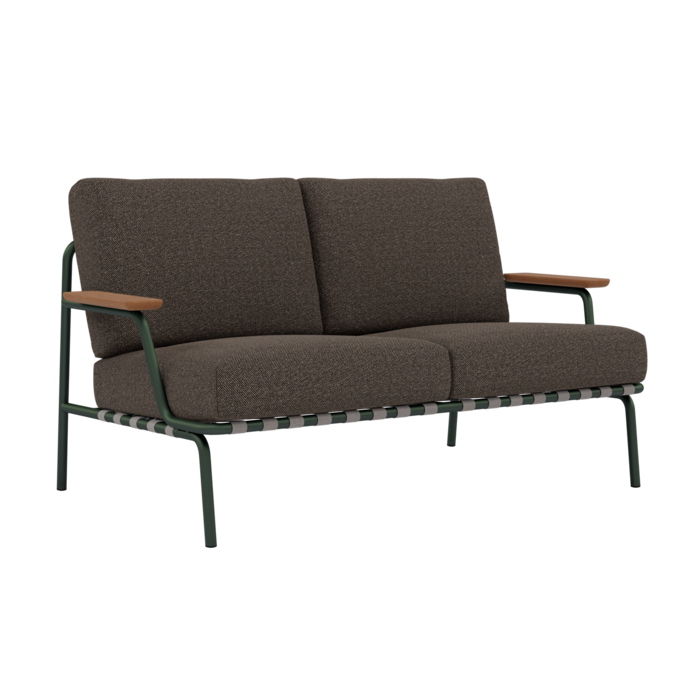 Muuto Settle Sofa 2-Seater Dark Green Frame - Laze