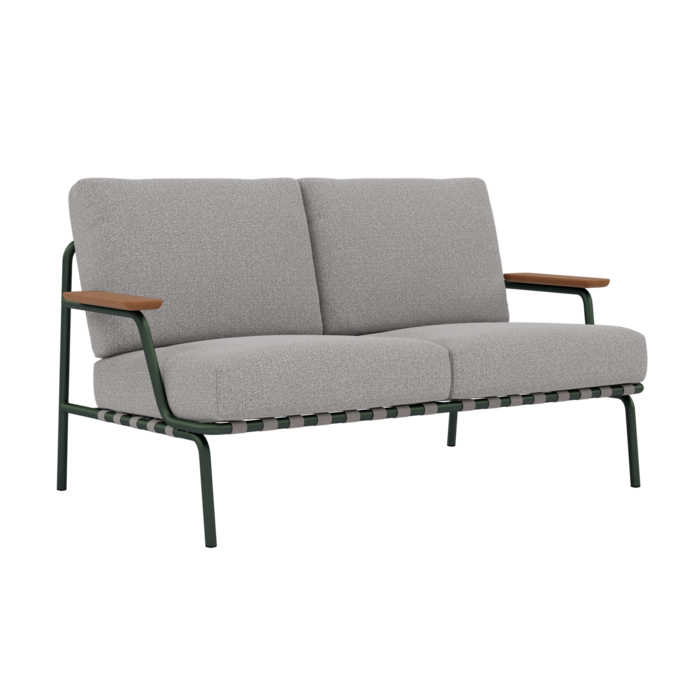 Muuto Settle Sofa 2-Seater Dark Green Frame - Laze