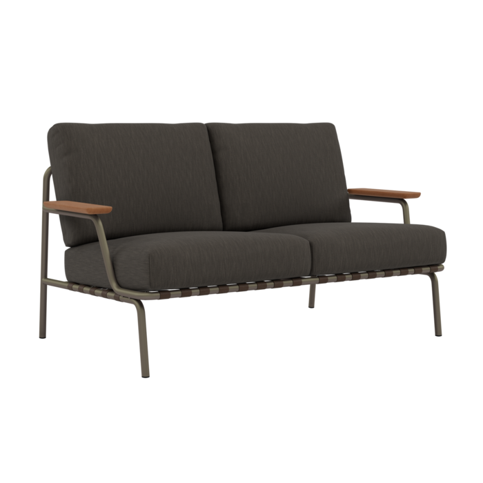 Muuto Settle Sofa 2-Seater Taupe Frame - Ribbed Weave