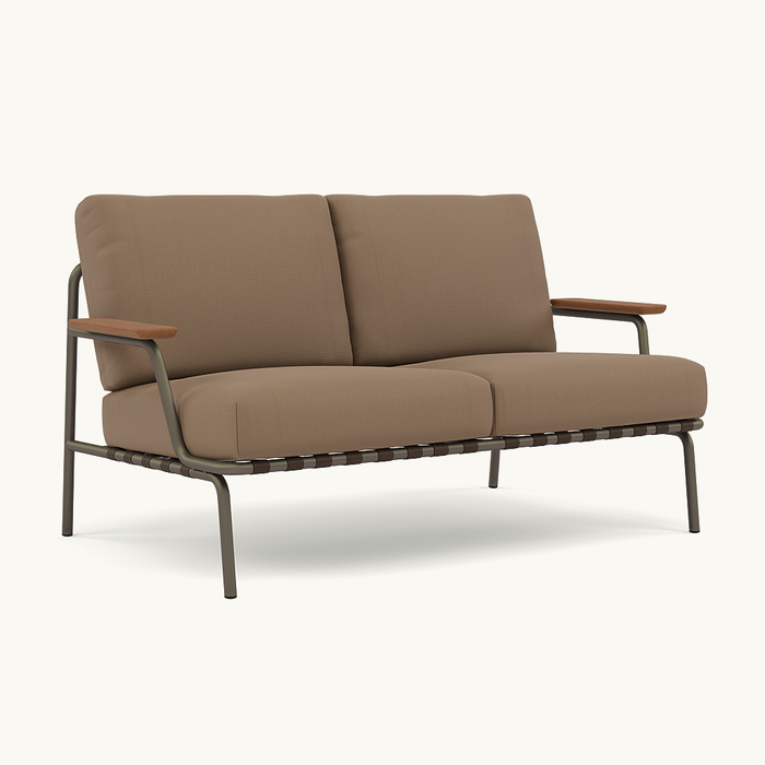 Muuto Settle Sofa 2-Seater Taupe Frame - Ribbed Weave