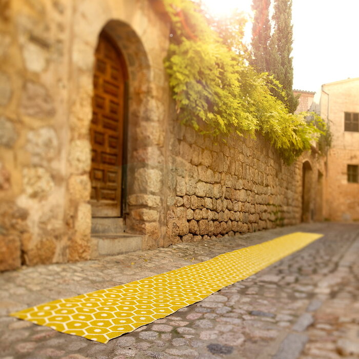 Pappelina Honey Vloerkleed Mustard/Vanilla