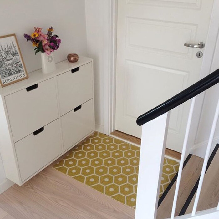 Pappelina Honey Vloerkleed Mustard/Vanilla