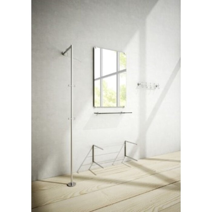 Frost Denmark Hall Stand 1177 Wallmounted Matt Black/Polished