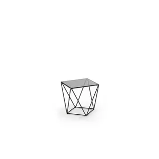 Avet Low Table 50 x 50 cm Black/Smoked Glass