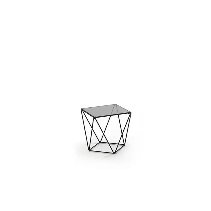 Prostoria Avet Low Table 50 x 50 cm Black/Smoked Glass