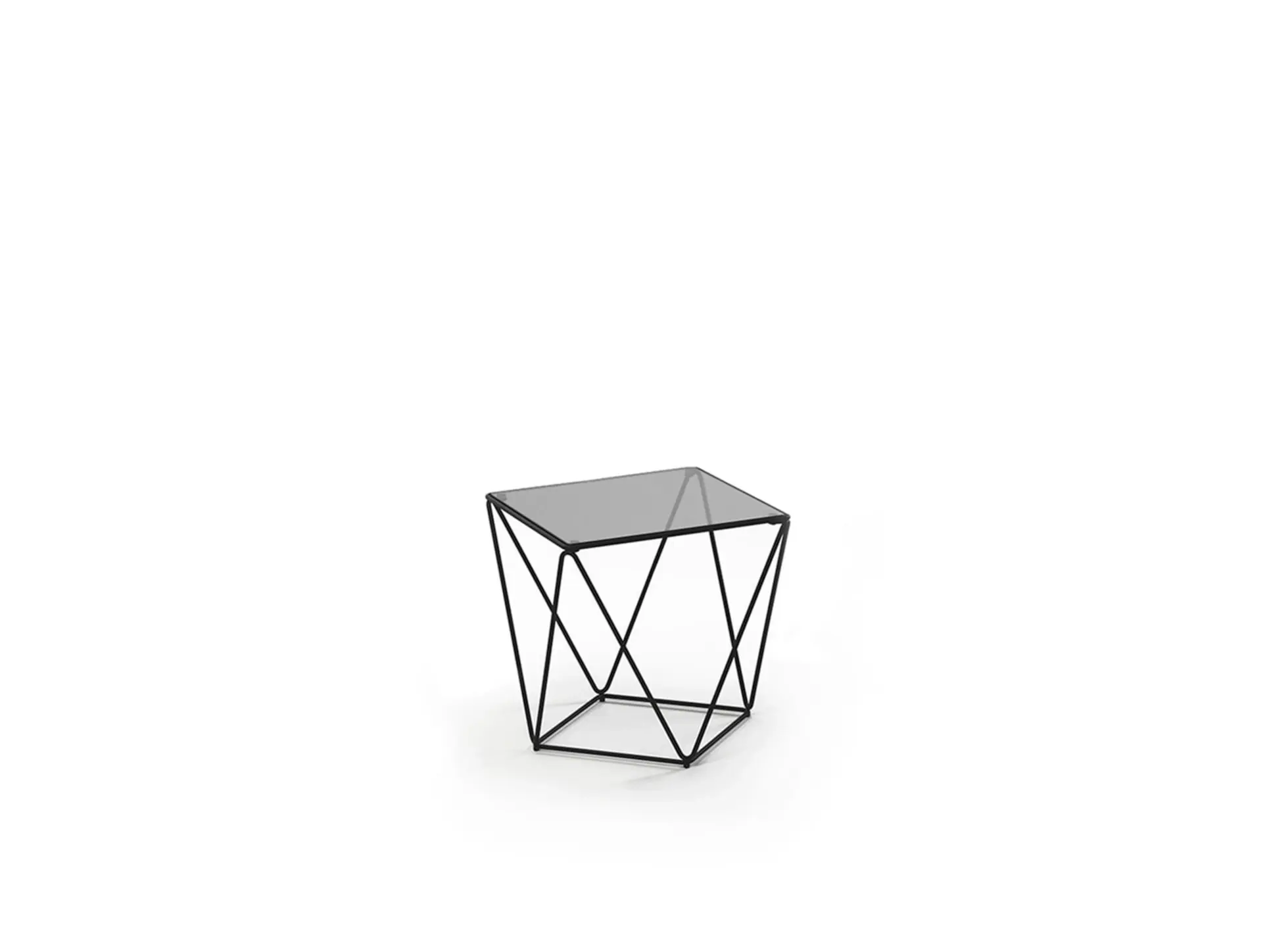 Avet Low Table 50 x 50 cm Black/Smoked Glass