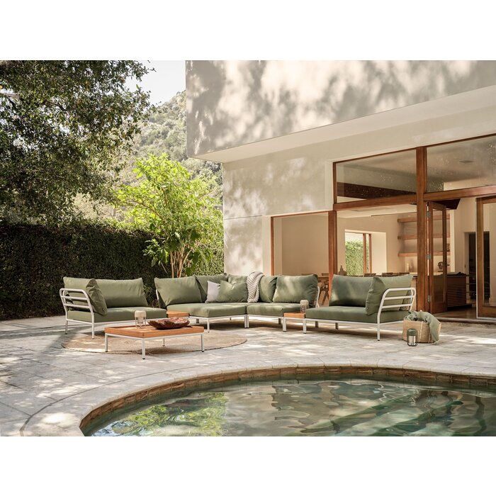 HOUE Level 2 Sofa Right Corner Muted White Frame