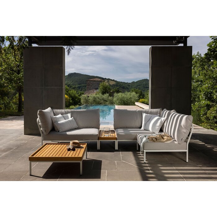 HOUE Level 2 Sofa Right Corner Muted White Frame