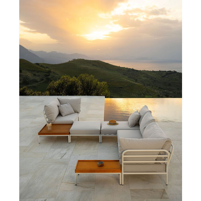 HOUE Level 2 Sofa Right Corner Muted White Frame