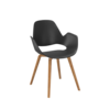 Falk Chair Armrest Black Oak Veneer Legs
